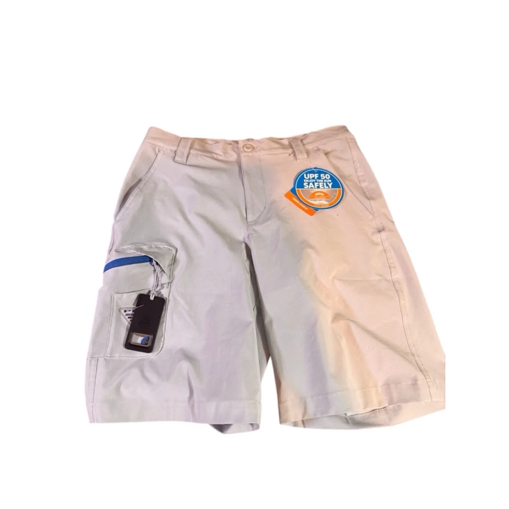 Men's Columbia Shorts, Size 30, Beige/gray with attached bottle opener - Picture 2 of 5